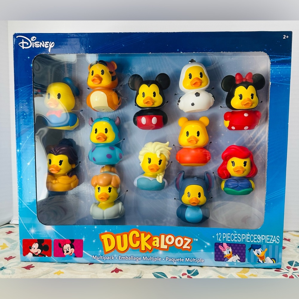 Disney Duckalooz Kids Toy Set – Multicolor Disney Character Ducks (12-Pack)